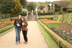 Brittany and Laura in Mr. Darcy's garden...so fetching!